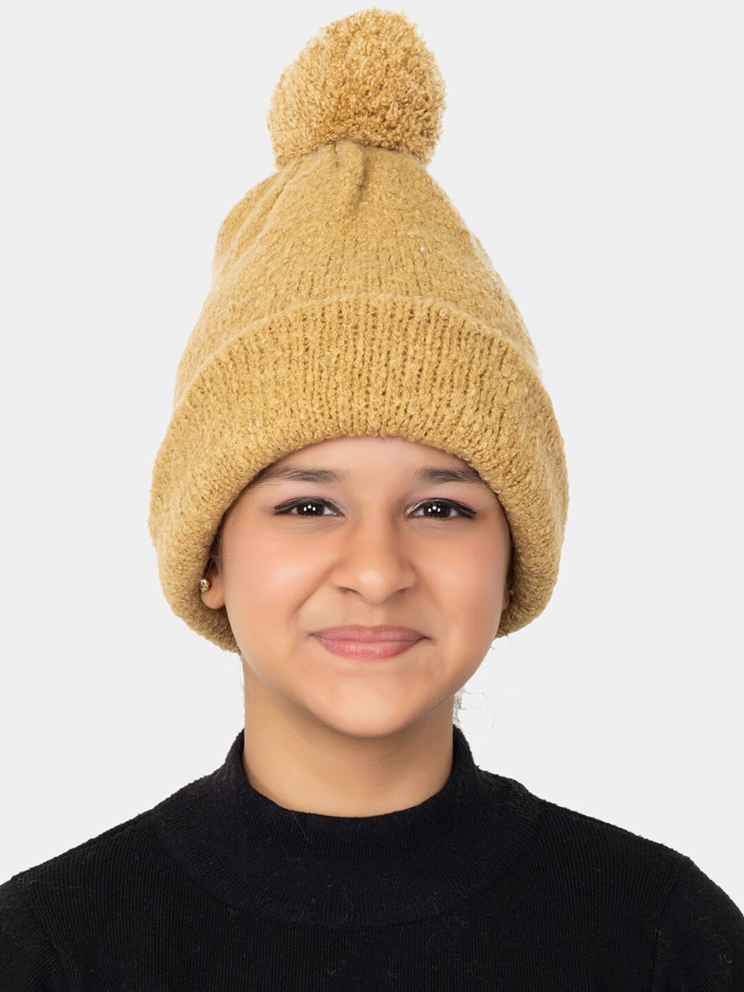 

513 Girls Acrylic Beanie, Camel brown