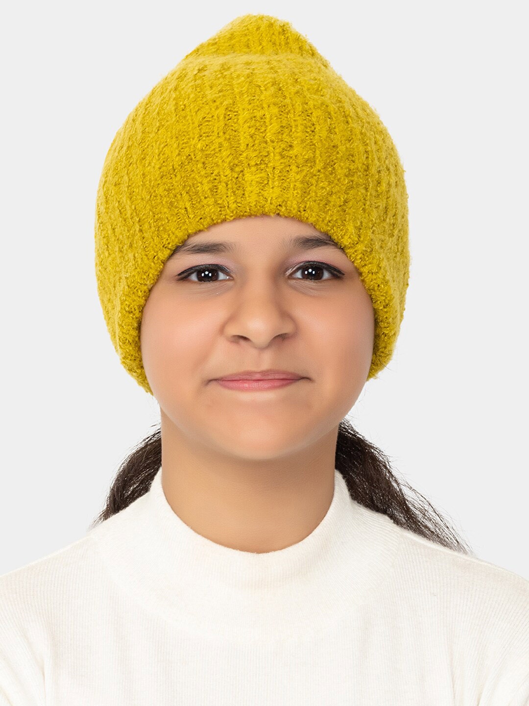 

513 Girls Ribbed Acrylic Beanie, Yellow