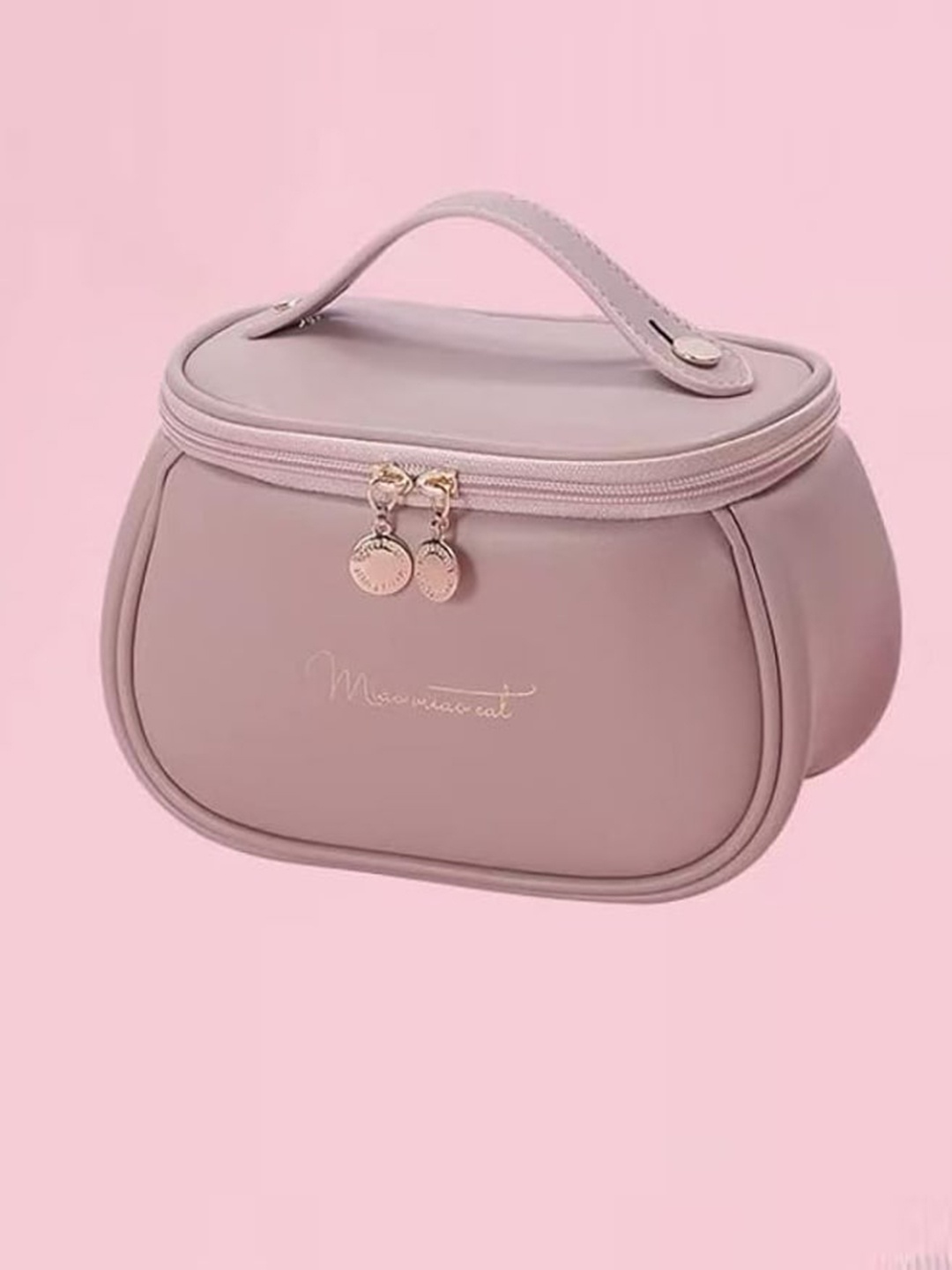 

HOUSE OF QUIRK Pink Travel Makeup Bag Organiser