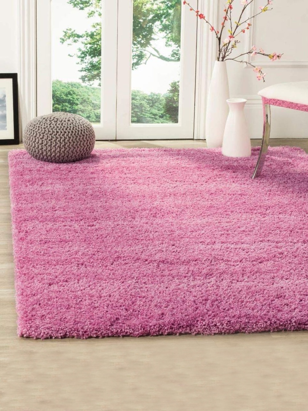 

Shopgallery Pink Anti-skid Shaggy Carpet