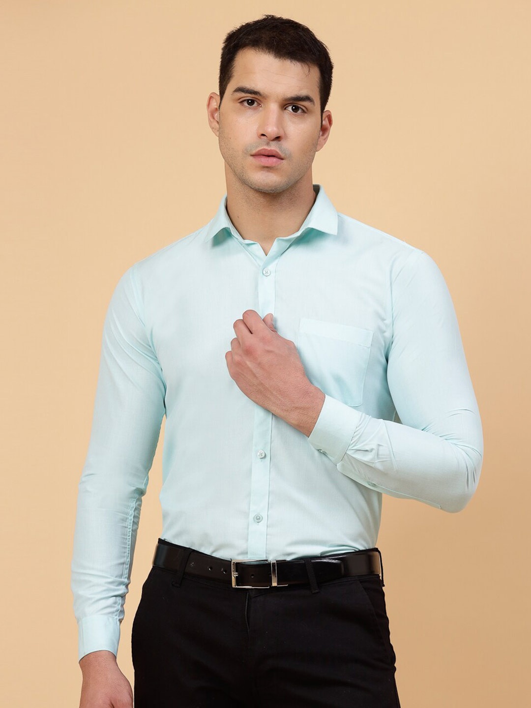 

JADEBERRY Standard Cotton Formal Shirt, Sea green