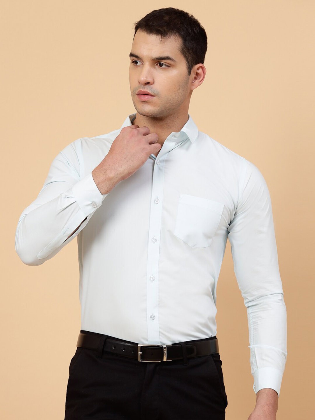

JADEBERRY Standard Cotton Formal Shirt, Blue