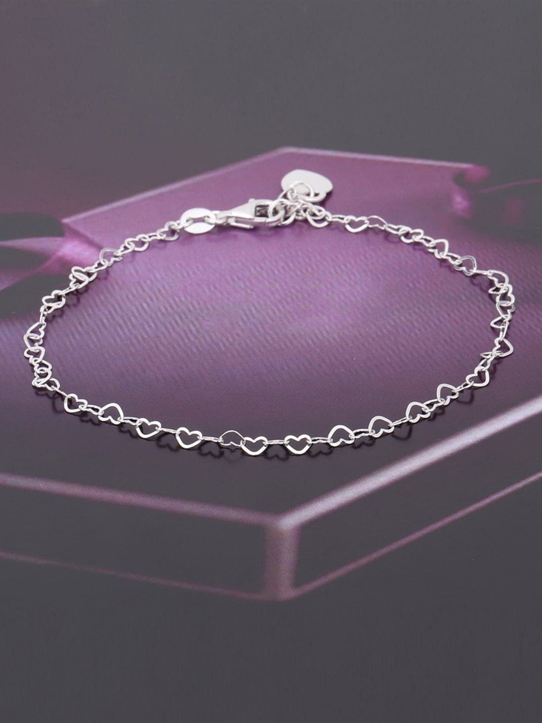 

Carlton London Rhodium-Plated 92.5 Sterling Silver Anklet