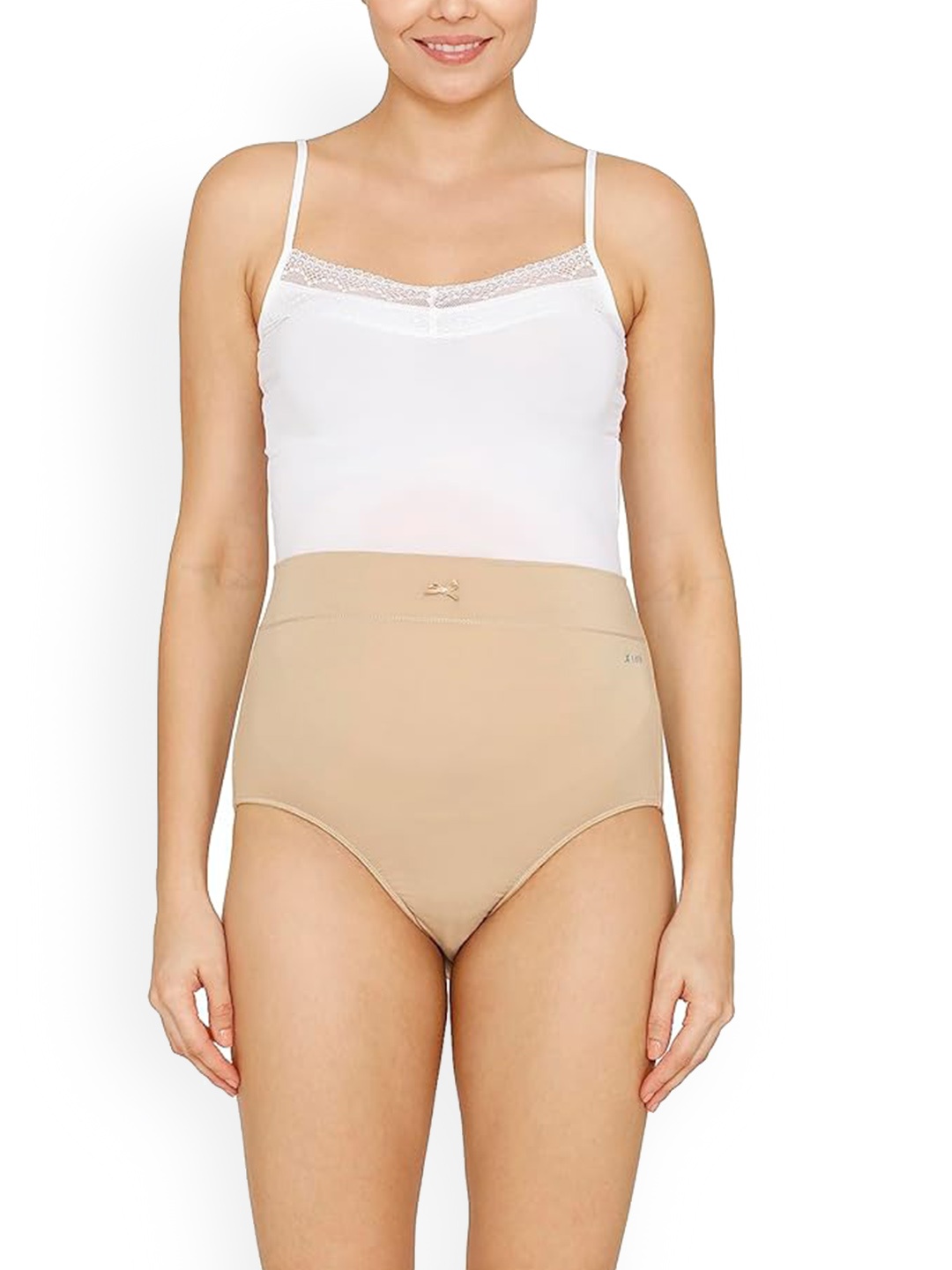 

LAVOS Anti Bacterial High-Rise Bamboo Cotton Maternity Briefs, Beige