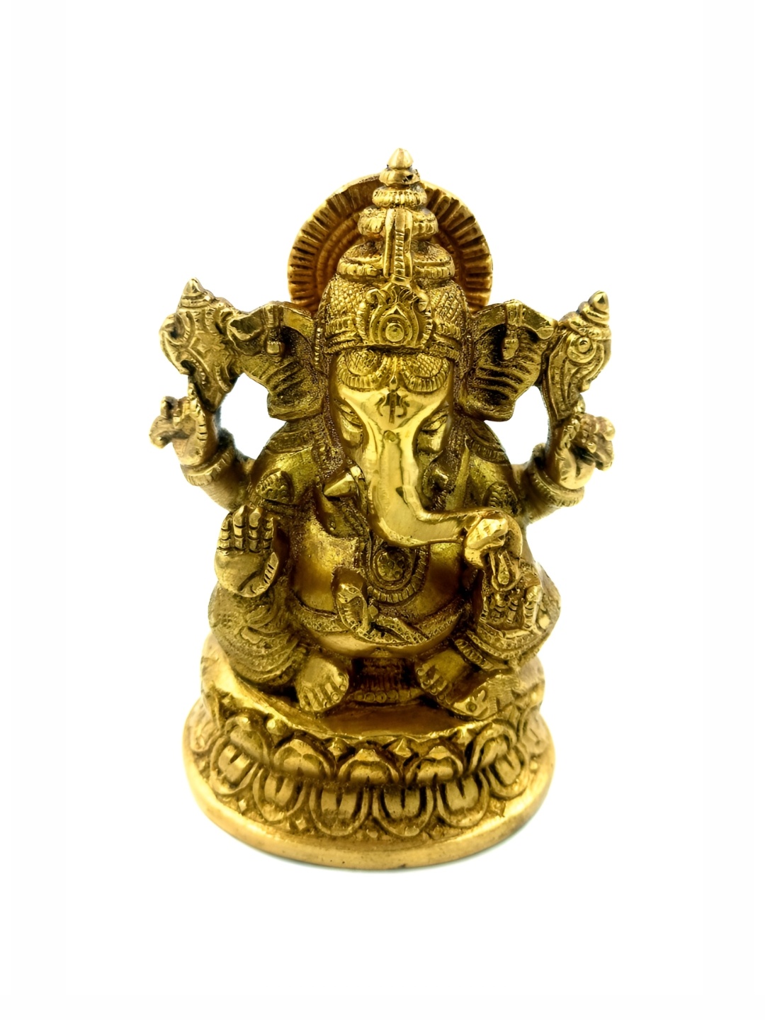 

Arihant Craft Gold toned Lord Ganesha Brass Showpiece