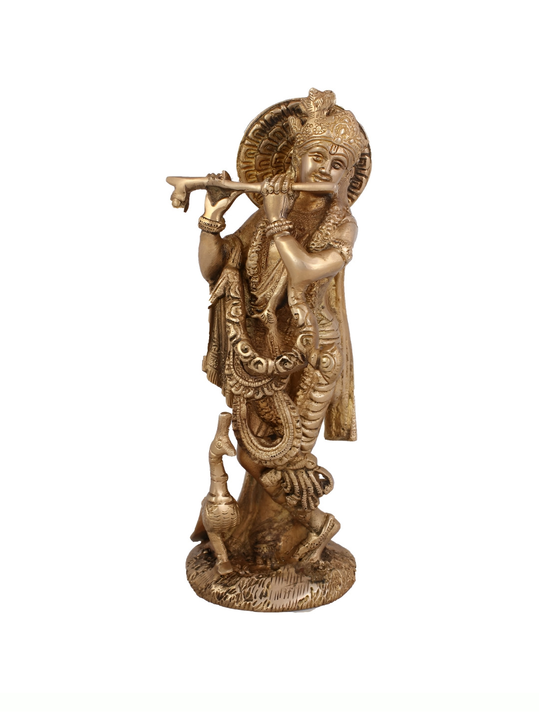 

Arihant Craft Gold-toned Brass Krishna Medium Showpiece