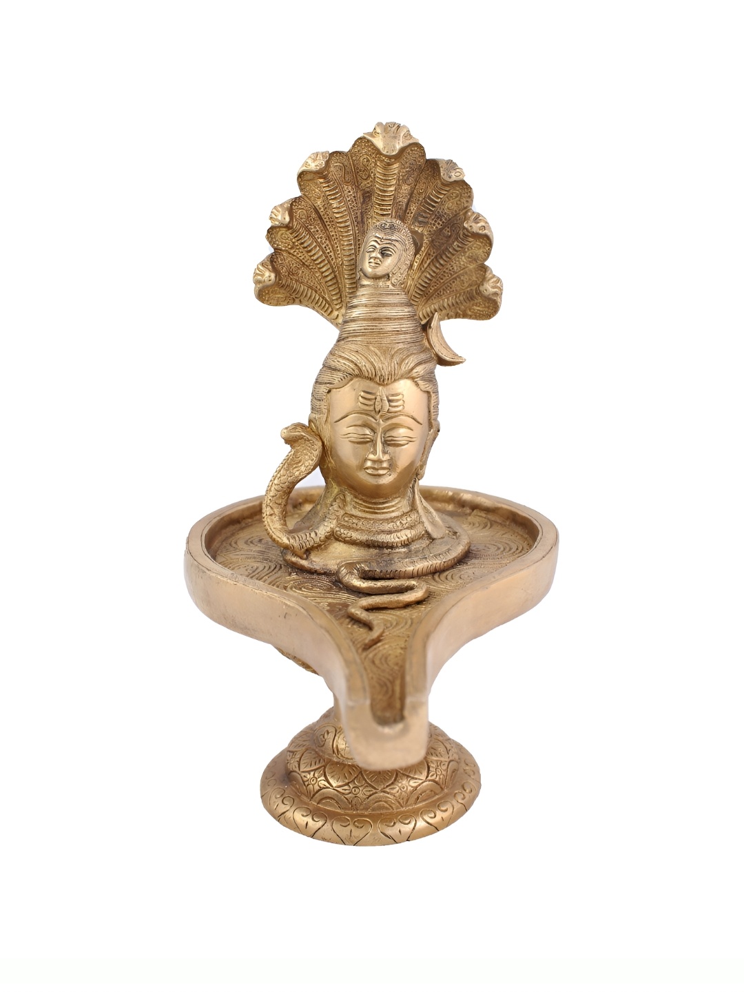 

Arihant Craft Gold-toned Brass Shiva Linga Medium Showpiece