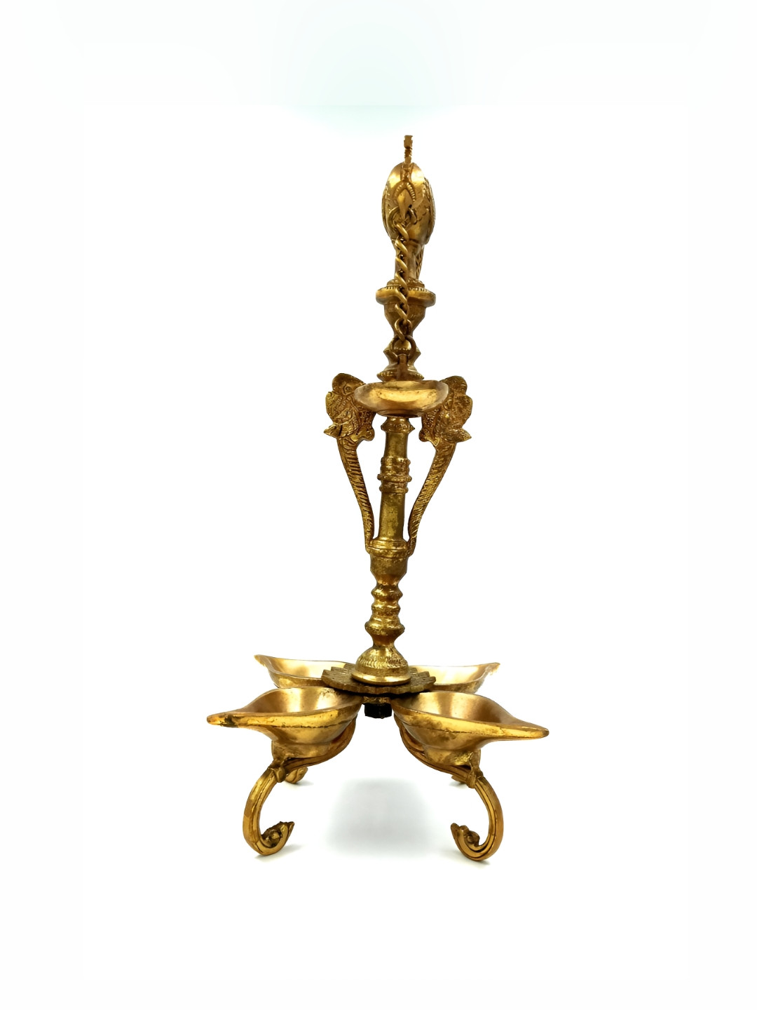 

Arihant Craft Gold toned Parrot Diya Brass Showpiece