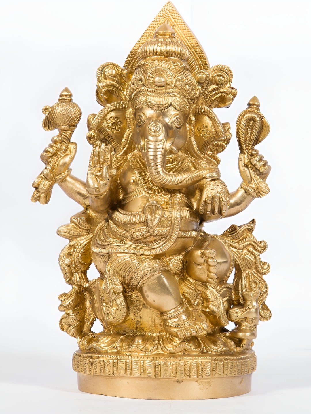 

Arihant Craft Yellow Lord Ganesha Brass Showpiece