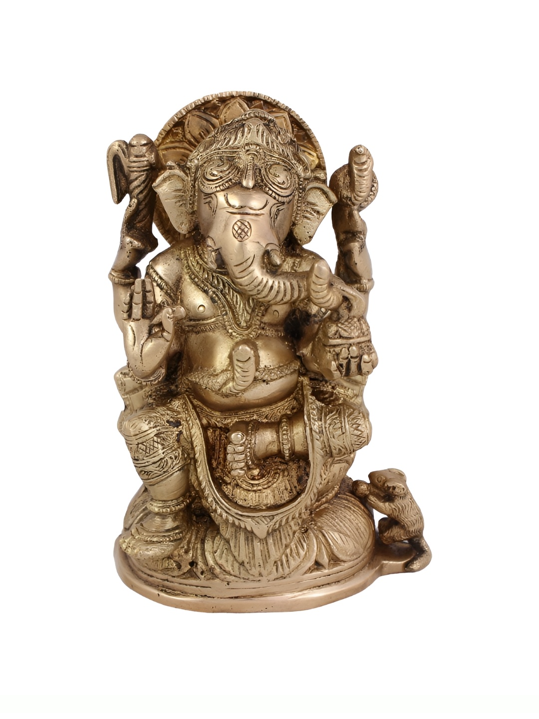 

Arihant Craft Gold Toned Brass Medium Size Ganesha Showpiece