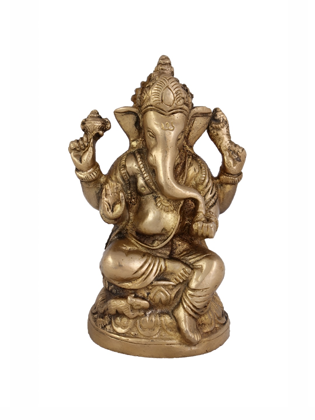 

Arihant Craft Yellow Lord Ganesha Brass Showpiece