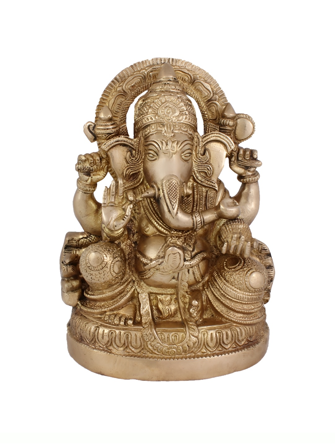 

Arihant Craft Yellow Lord Ganesha Brass Showpiece