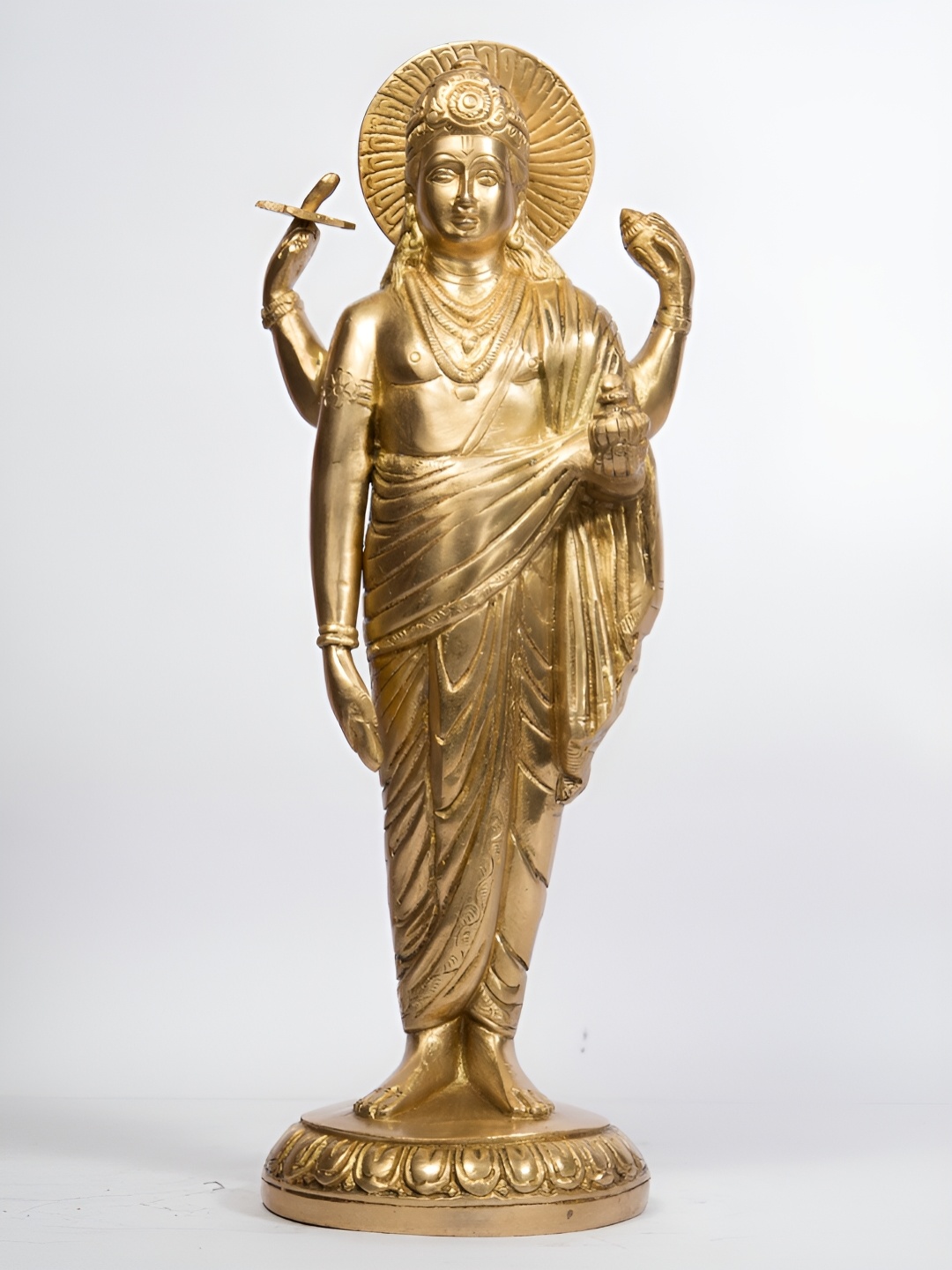 

Arihant Craft Gold-Toned Brass Lord Vishnu Medium Showpiece