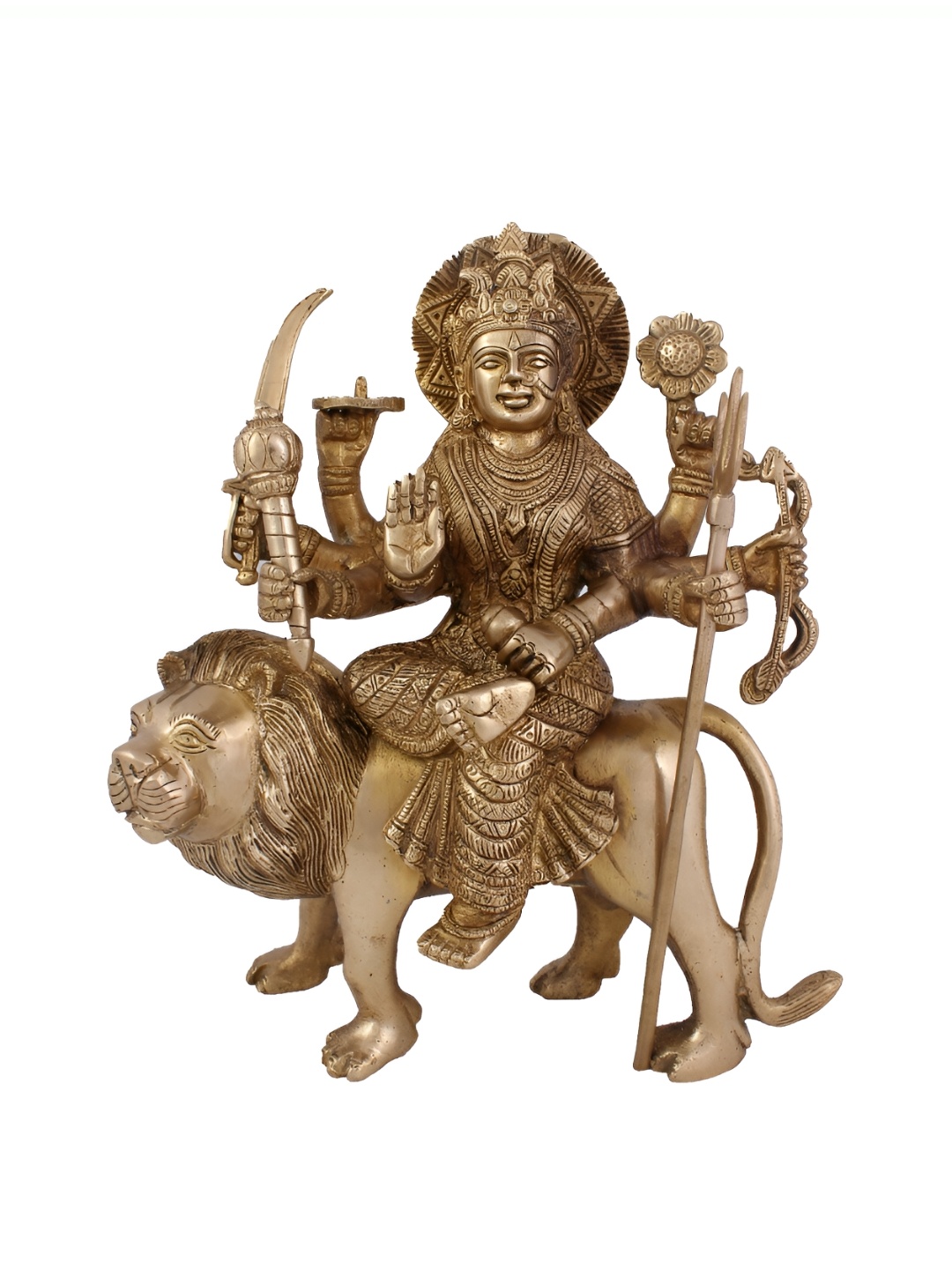 

Arihant Craft Bronze Toned Brass Durga Showpiece