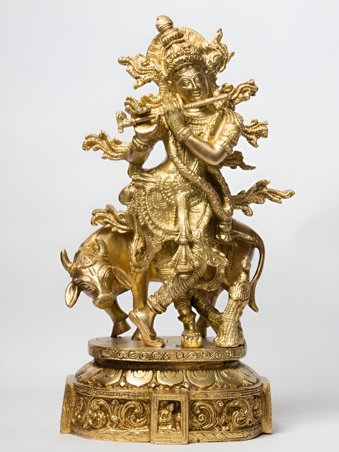 

Arihant Craft Gold-toned Brass Krishna Medium Showpiece