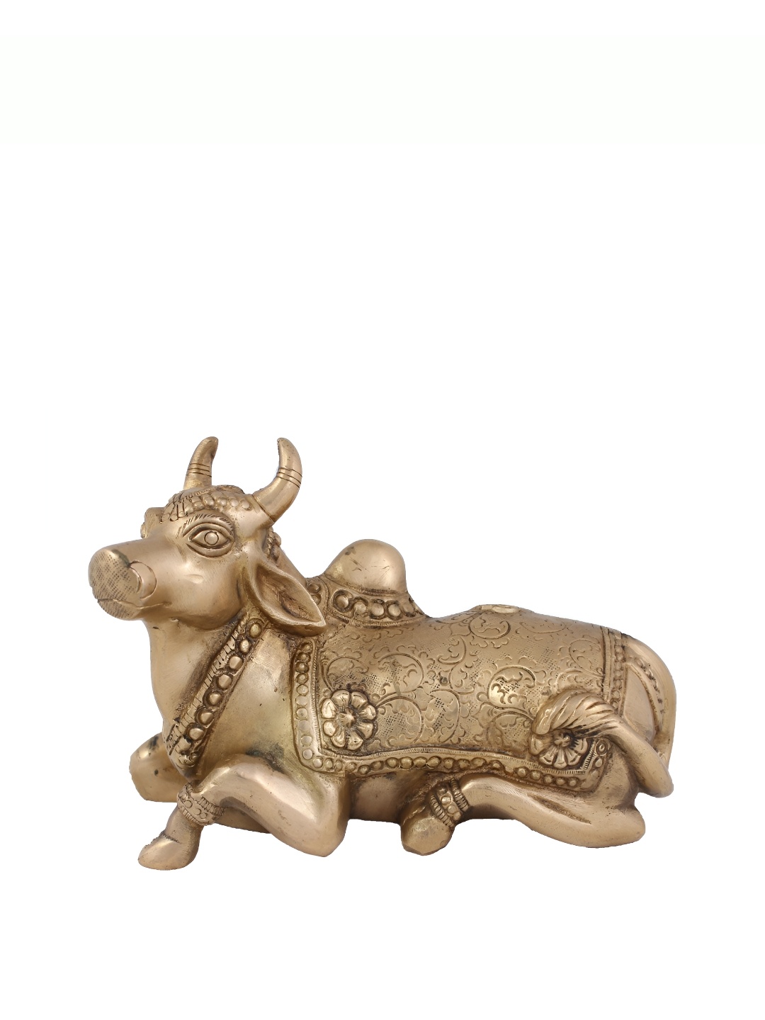 

Arihant Craft Gold-Toned Brass Cow Sitting Posture Small Idol Showpiece