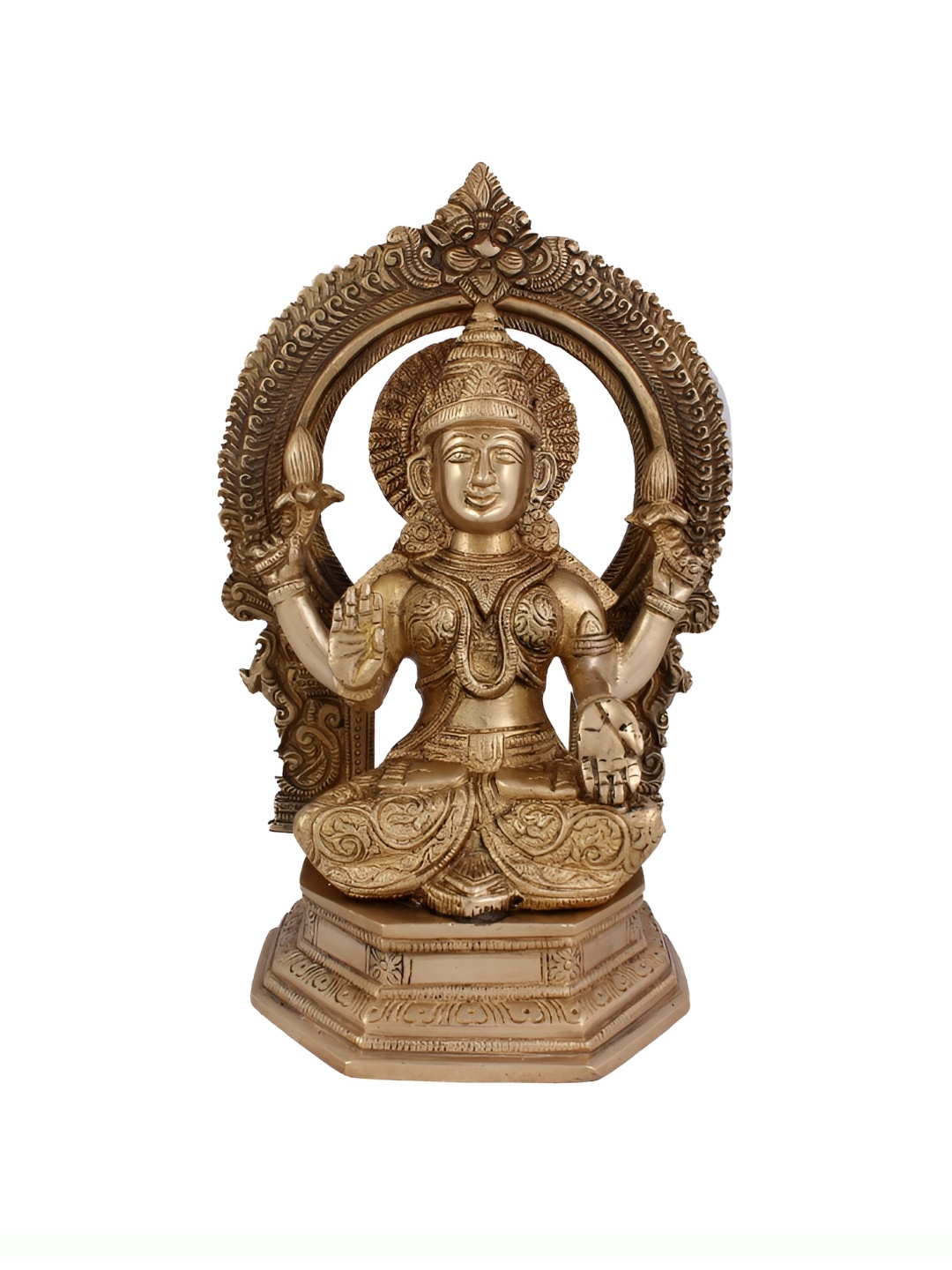 

Arihant Craft Gold Toned Goddess Lakshmi Brass Showpiece