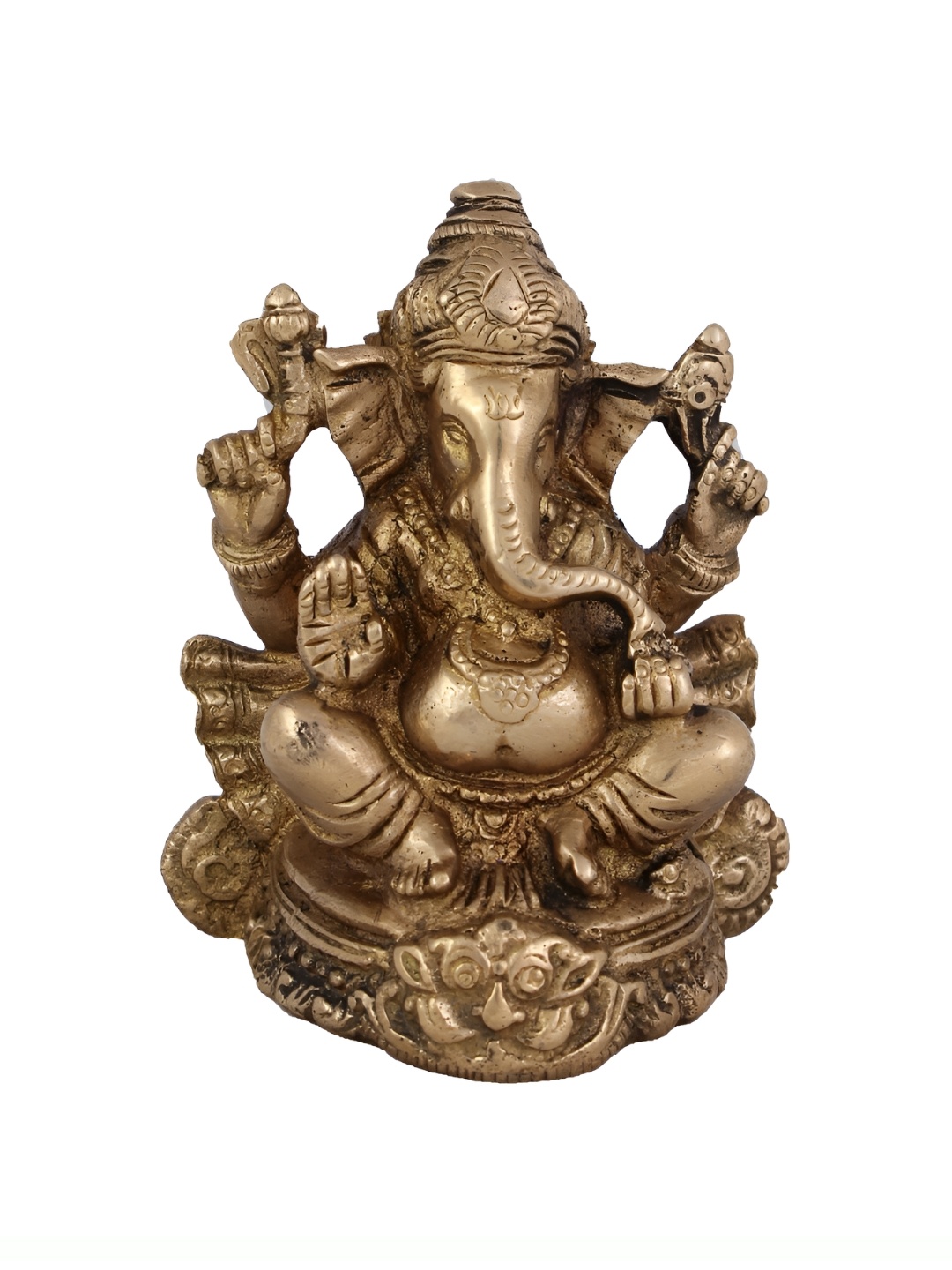

Arihant Craft Gold Toned Brass Medium Size Ganesha Showpiece