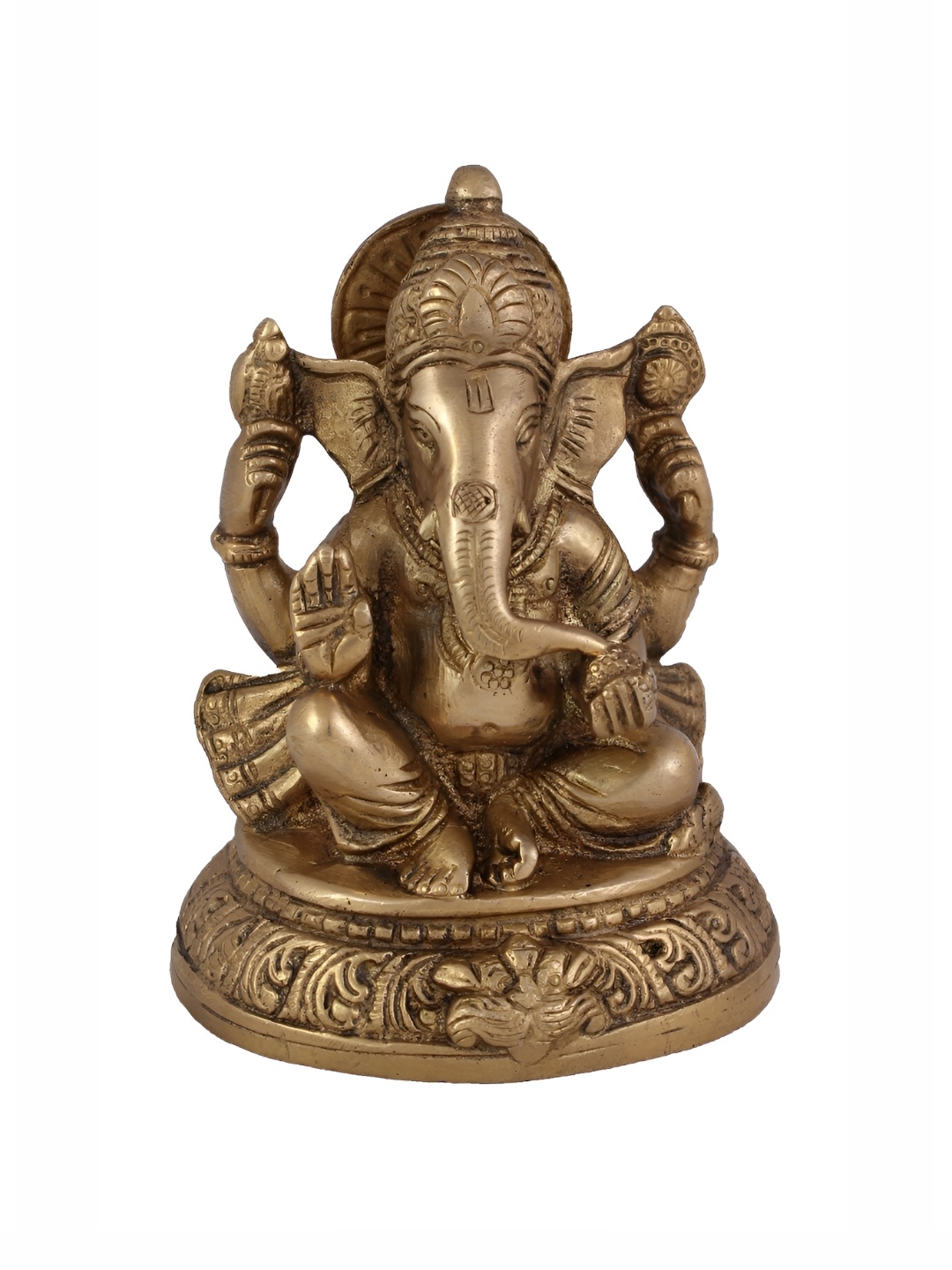 

Arihant Craft Gold-Toned Brass Lord Ganesha Small Showpiece