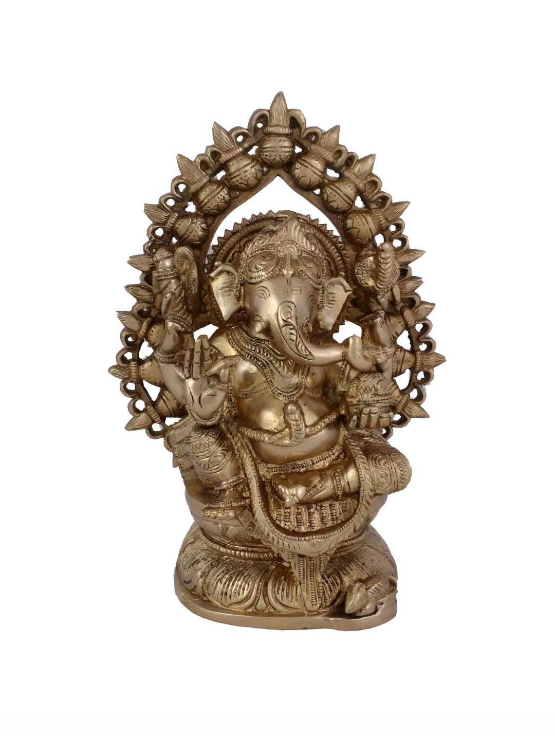 

Arihant Craft Gold Toned Brass Medium Size Ganesha Showpiece