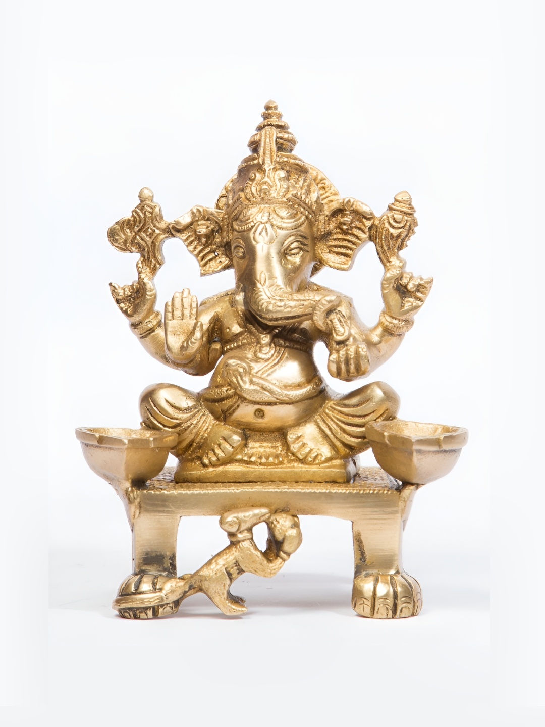 

Arihant Craft YellowGold Brass Small Showpiece, Gold