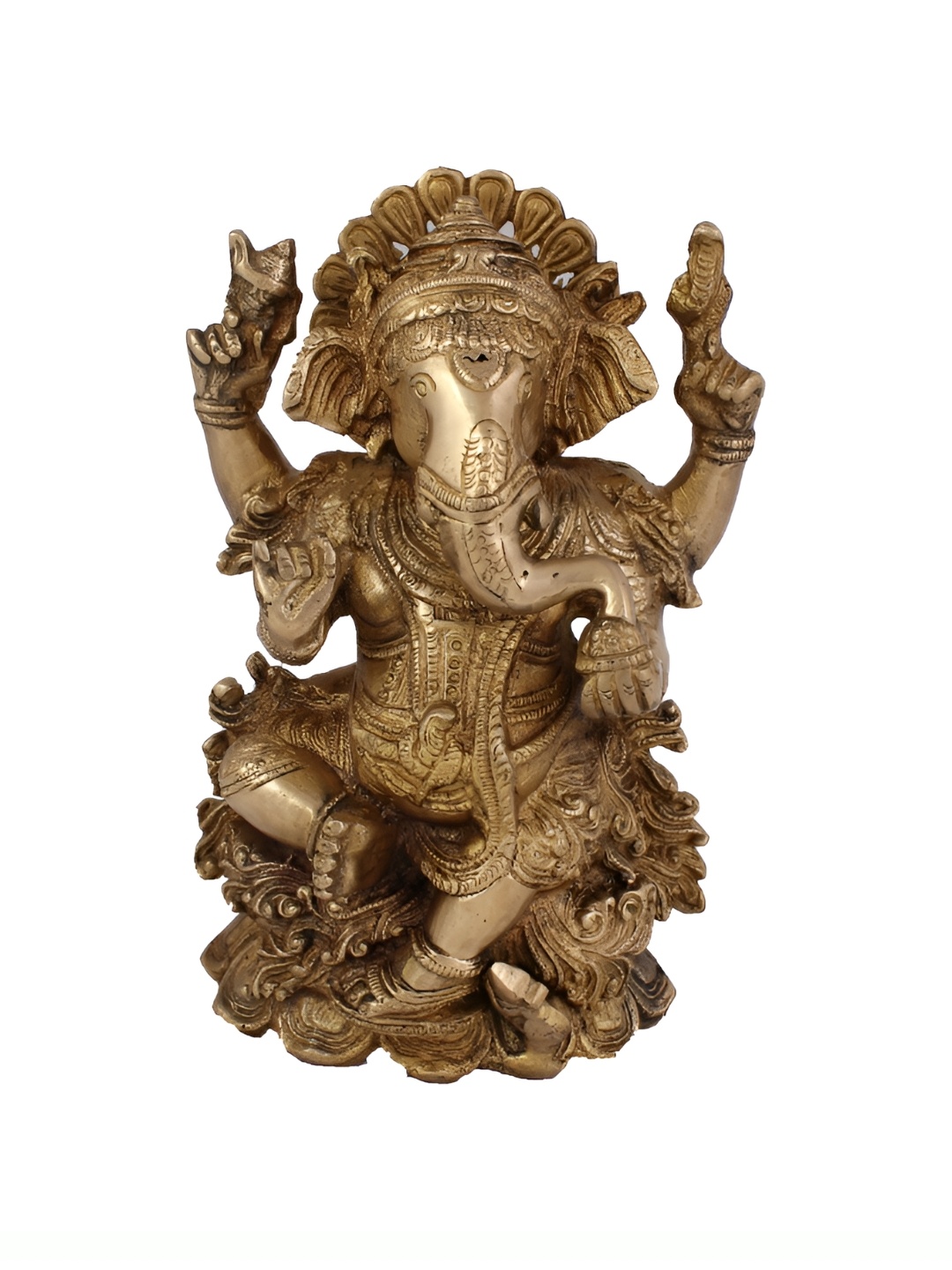 

Arihant Craft Gold-toned Brass Ganesh Small Showpiece