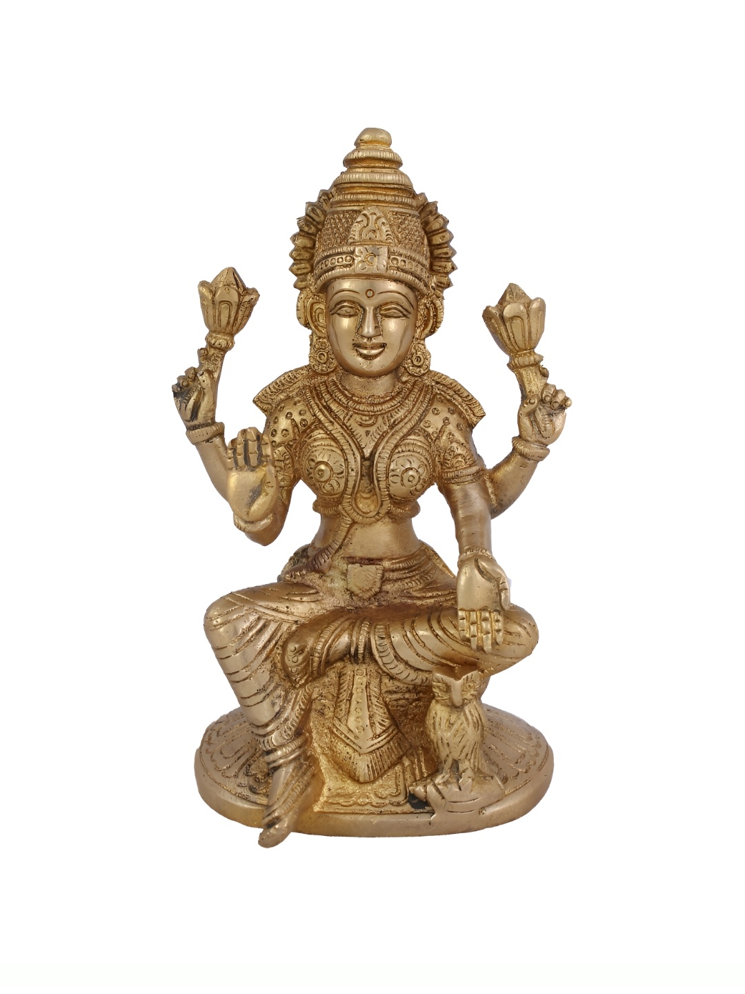 

Arihant Craft Gold Toned Brass Medium Size Lakshmi Showpiece