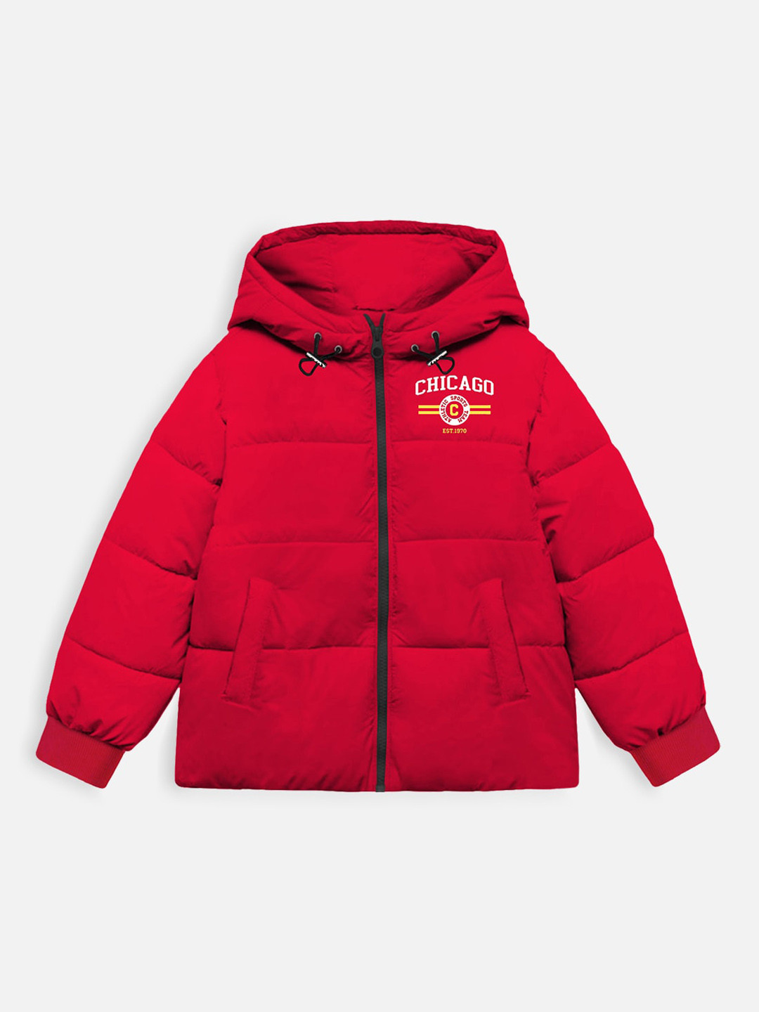 

Trampoline Kids Hooded Padded Jacket, Red
