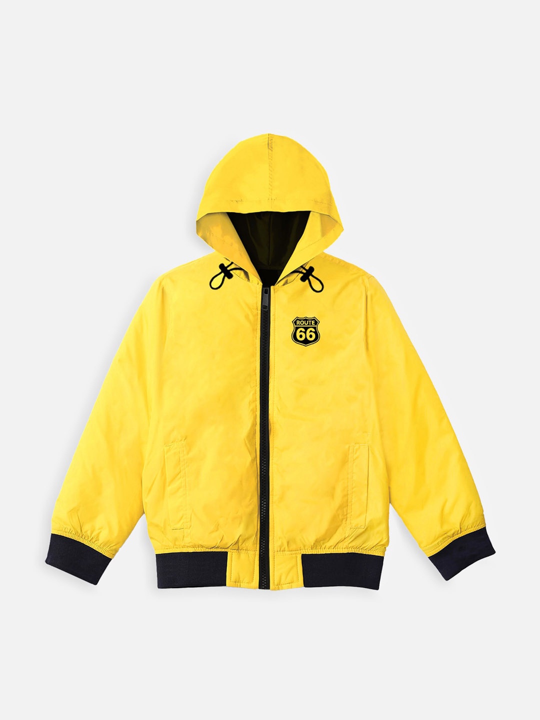 

Trampoline Kids Hooded Windcheater Bomber Jacket, Yellow