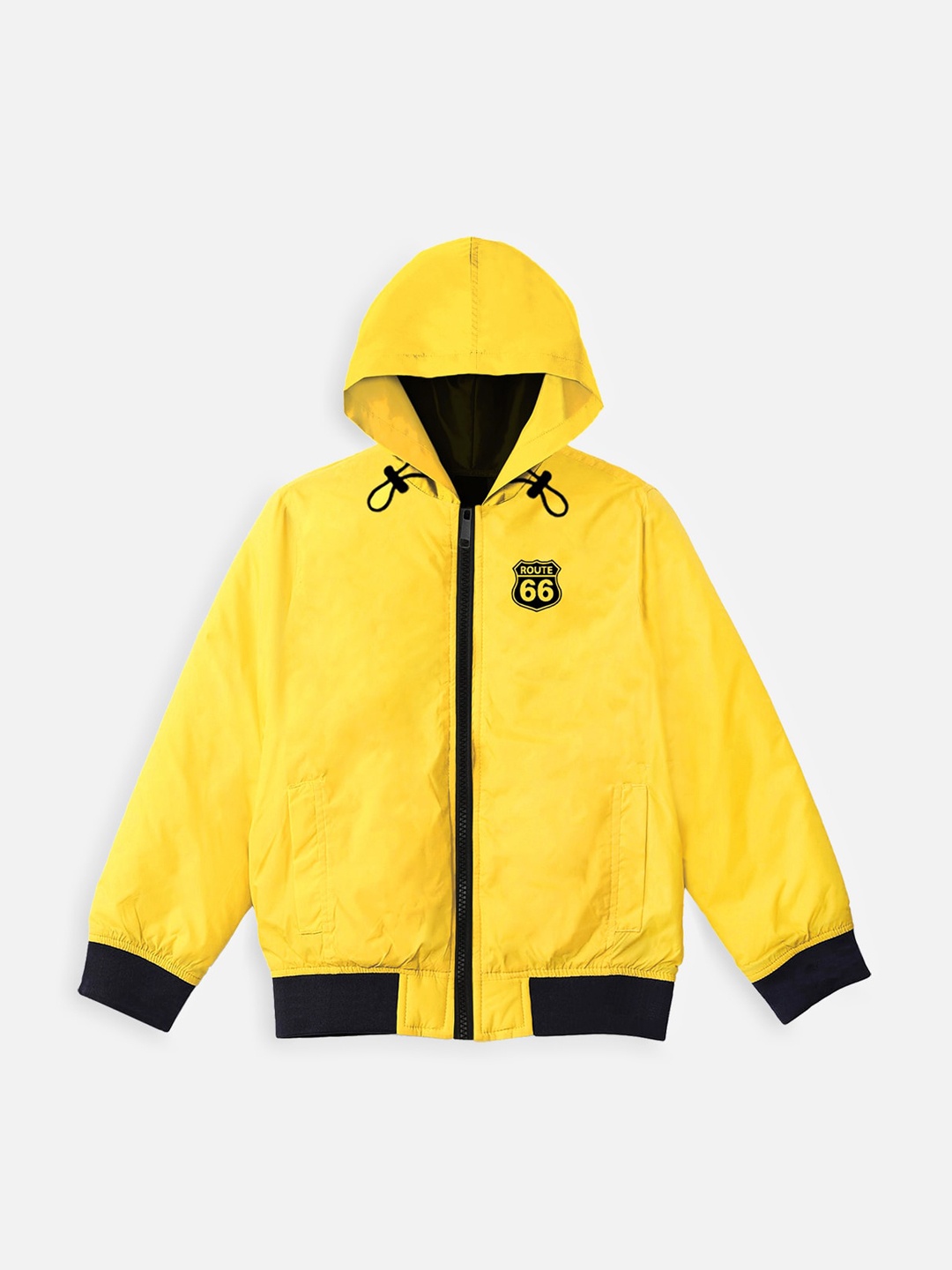 

Trampoline Kids Hooded Windcheater Bomber Jacket, Yellow