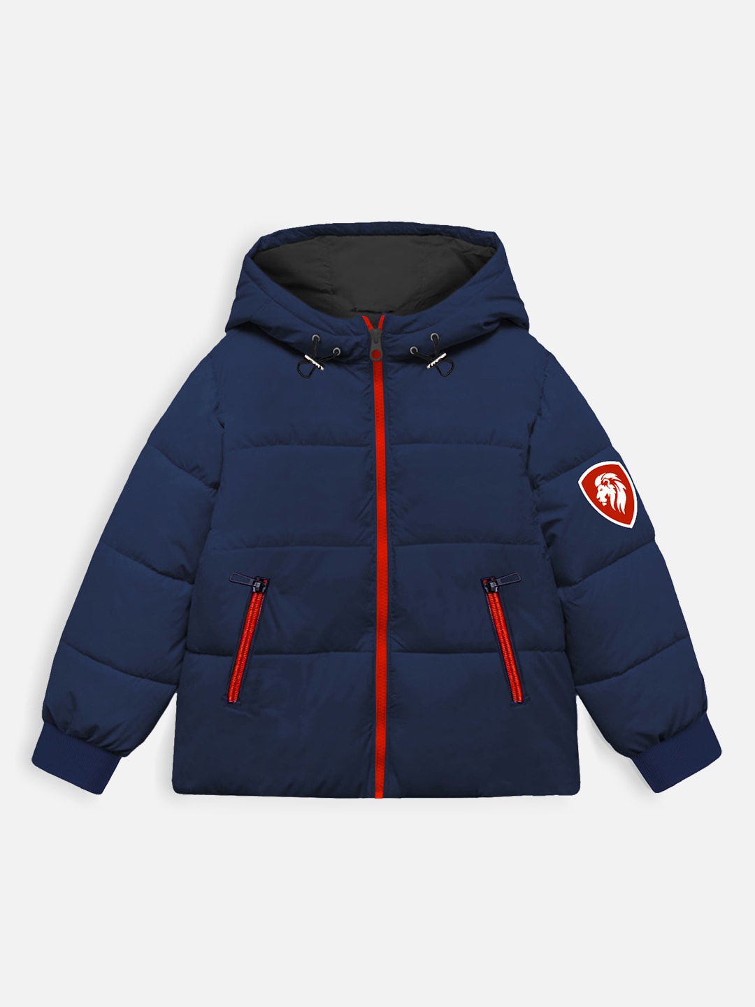 

Trampoline Kids Hooded Long Sleeves Padded Jacket, Blue