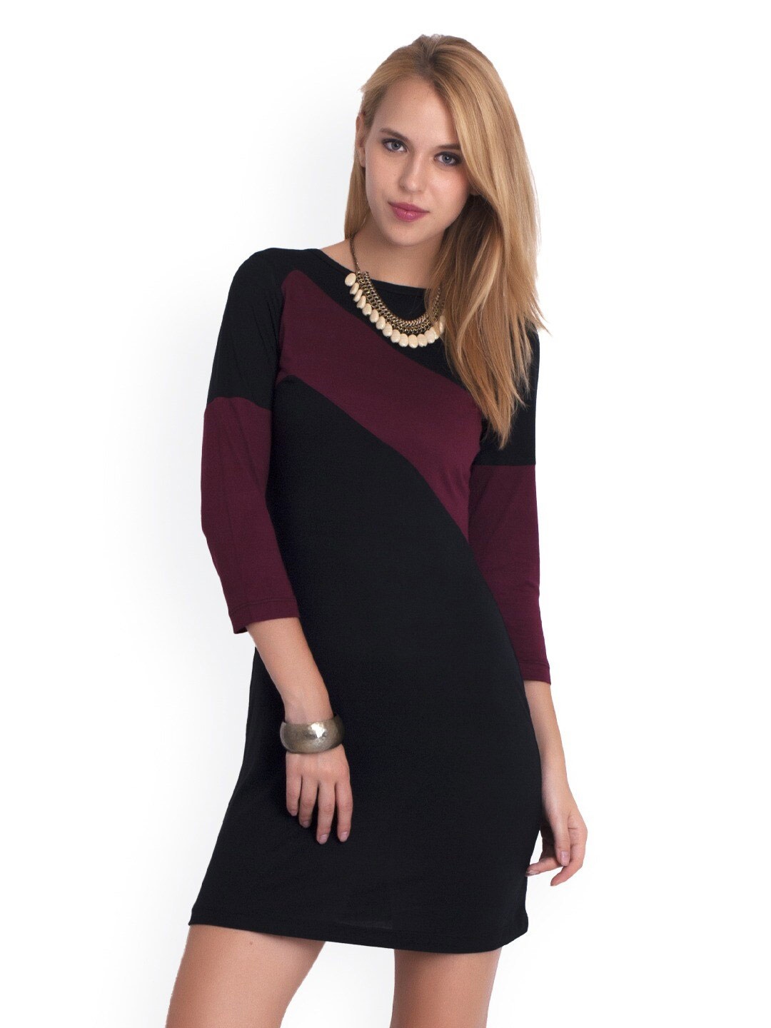 

BAESD Colourblocked Sheath Dress, Black