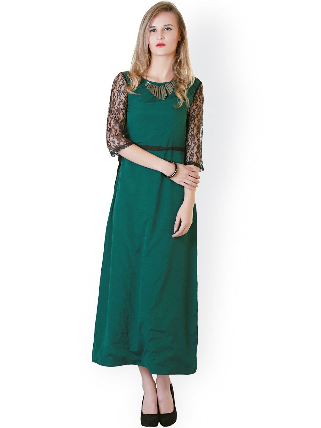 

BAESD Georgette A-Line Maxi Dress, Green