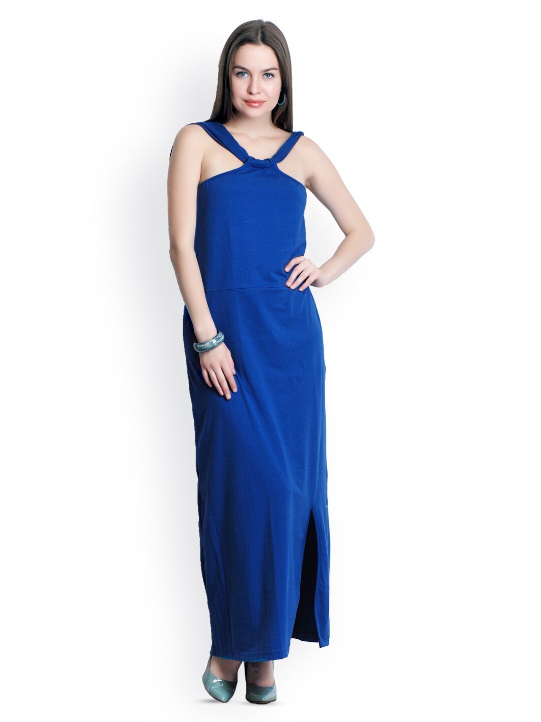 

BAESD A-Line Cotton Maxi Dress, Blue