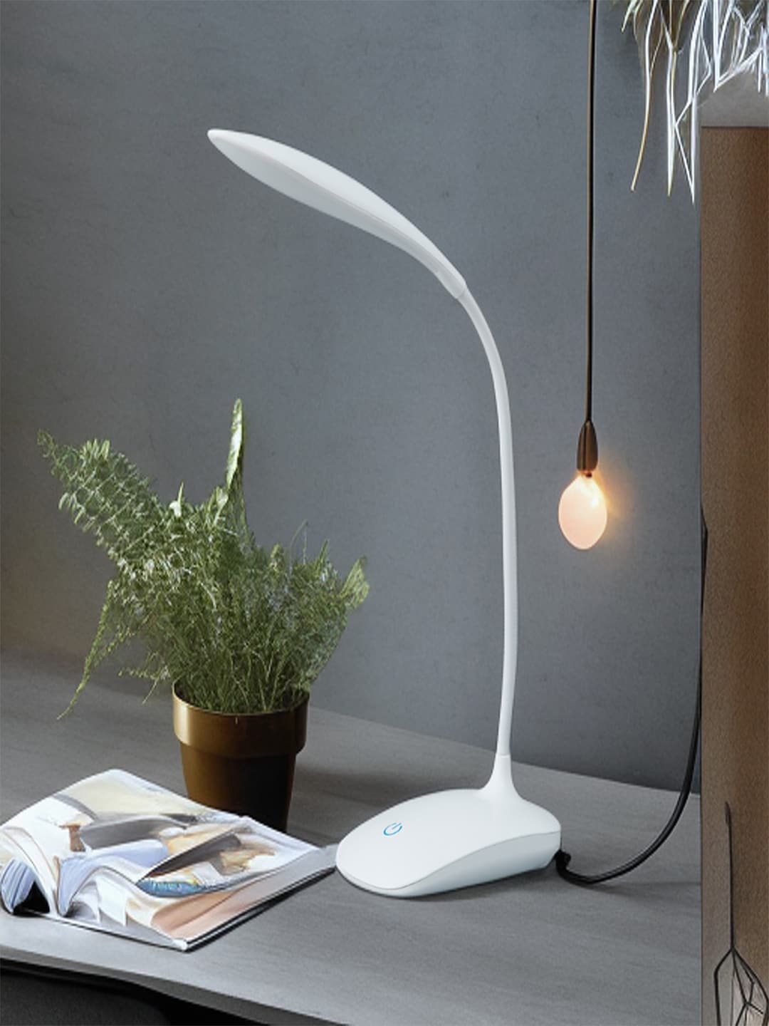 

Kuber Industries White Water Drop Base Table Lamp