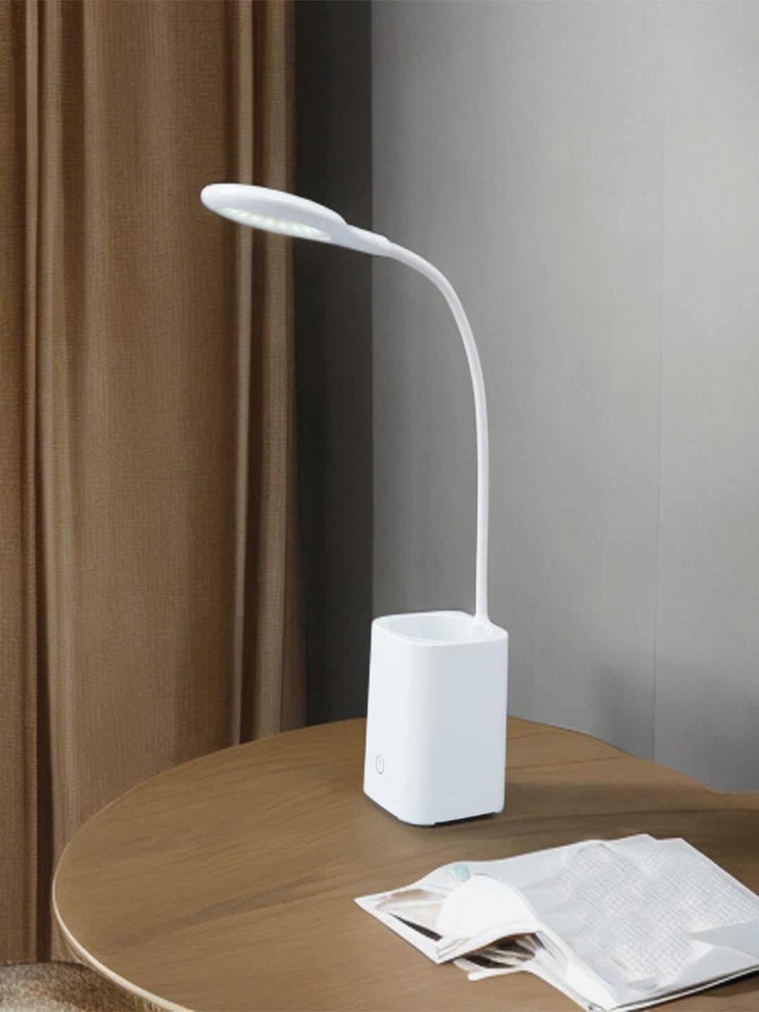 

Kuber Industries White Rechargeable Pencil Holder Lamp