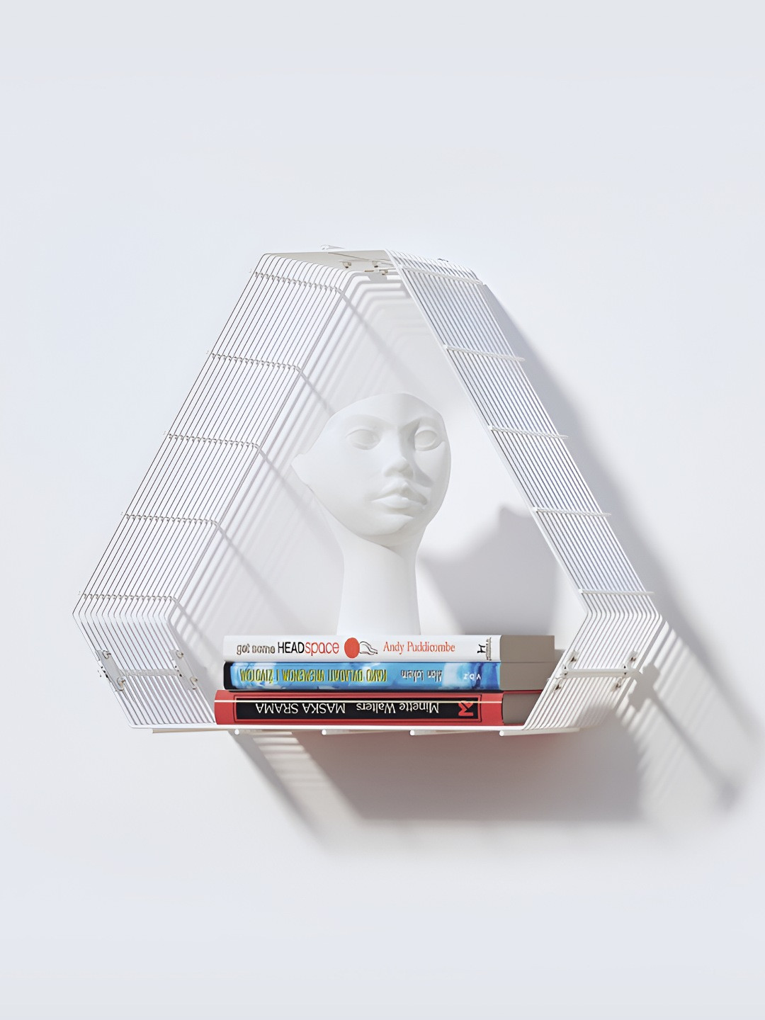 

Meshable White Metal Basic Wall Shelf