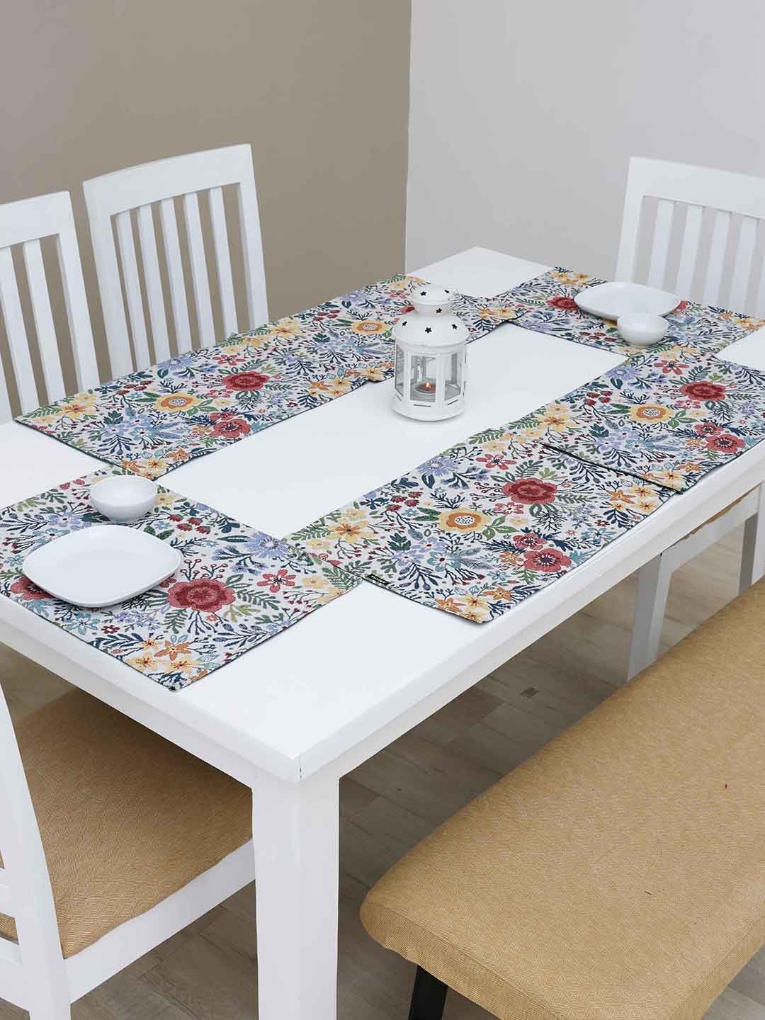 

Ariana White & Blue 6 Pieces Floral Table Placemats