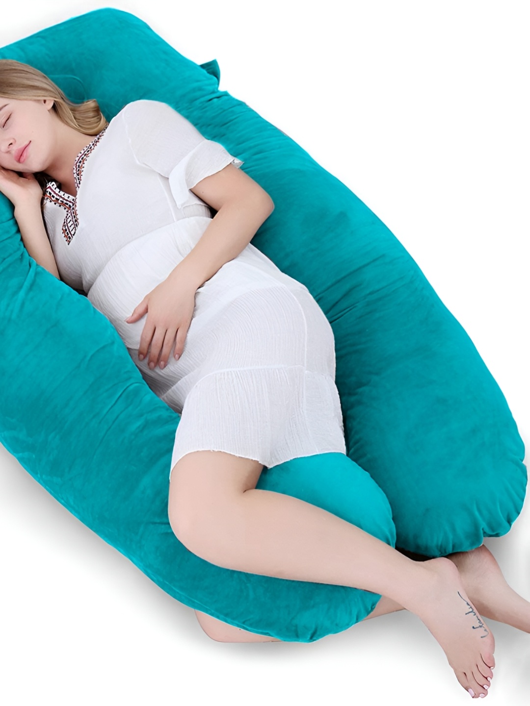 

DADDY COOL Blue & White Faux Velvet Fibre Filled Breathable Maternity Pillow