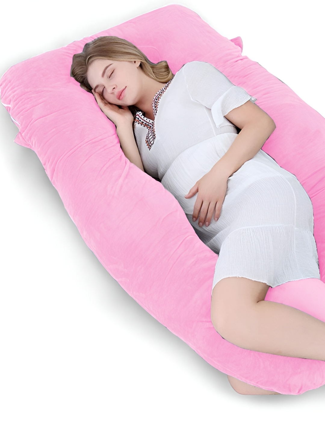 

DADDY COOL Pink & White Faux Velvet Fibre Filled Breathable Maternity Pillow