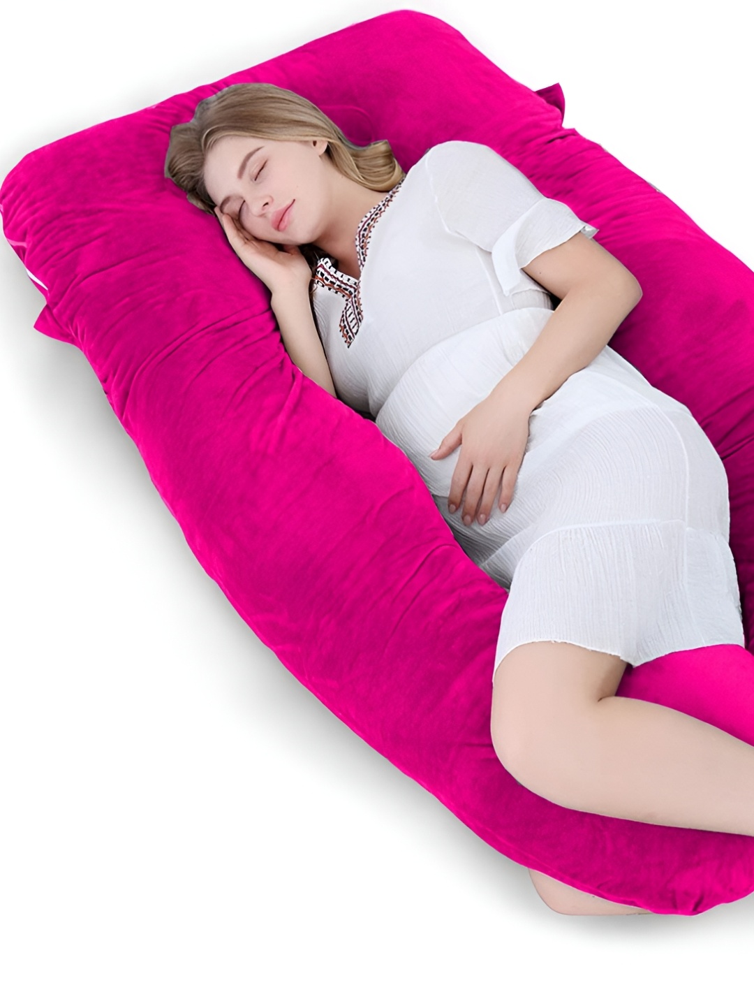 

DADDY COOL Pink & White Faux Velvet Fibre Filled Breathable Maternity Pillow