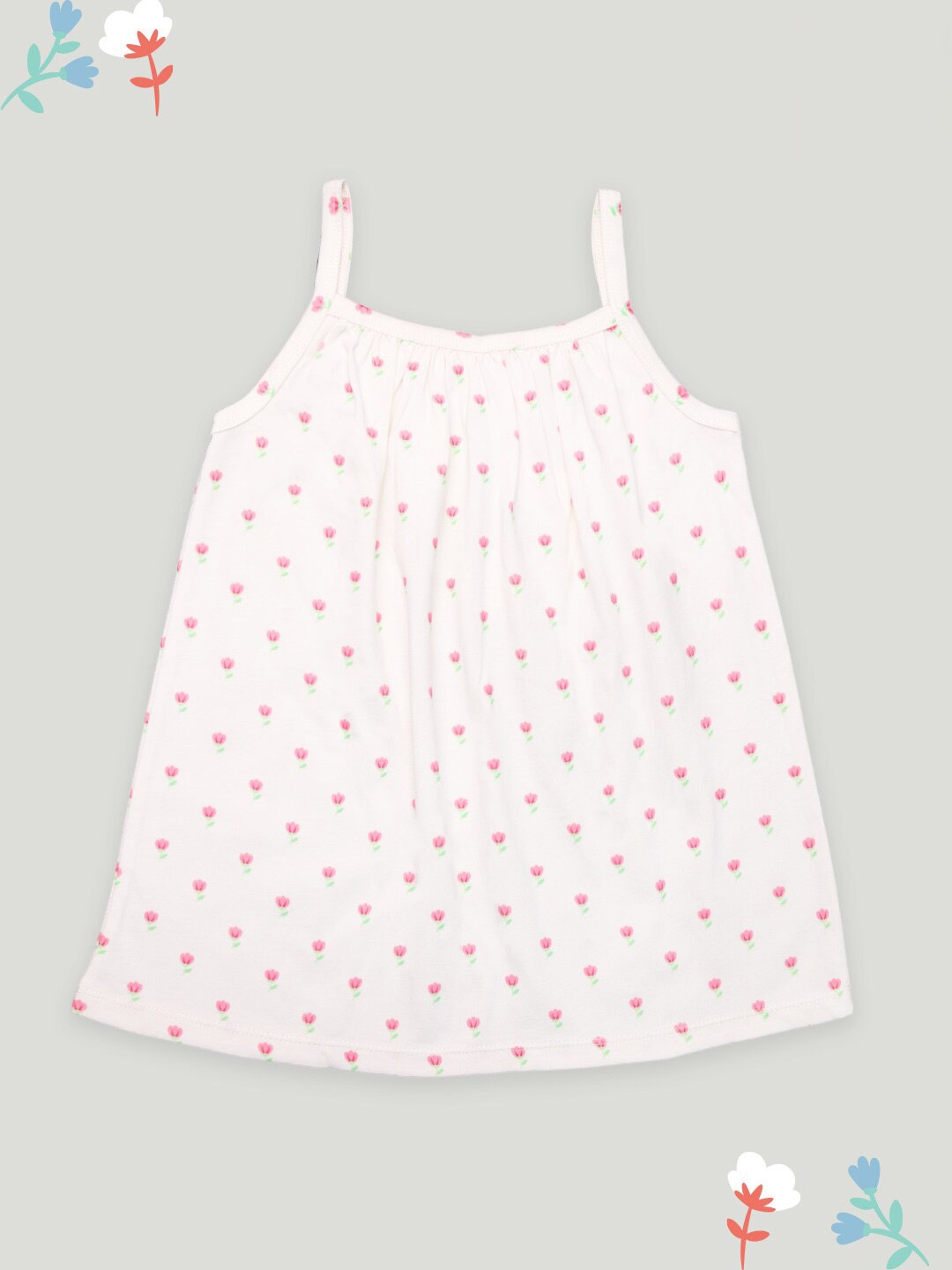 

Kidbea Printed Sleeveless Organic Cotton Dress, White