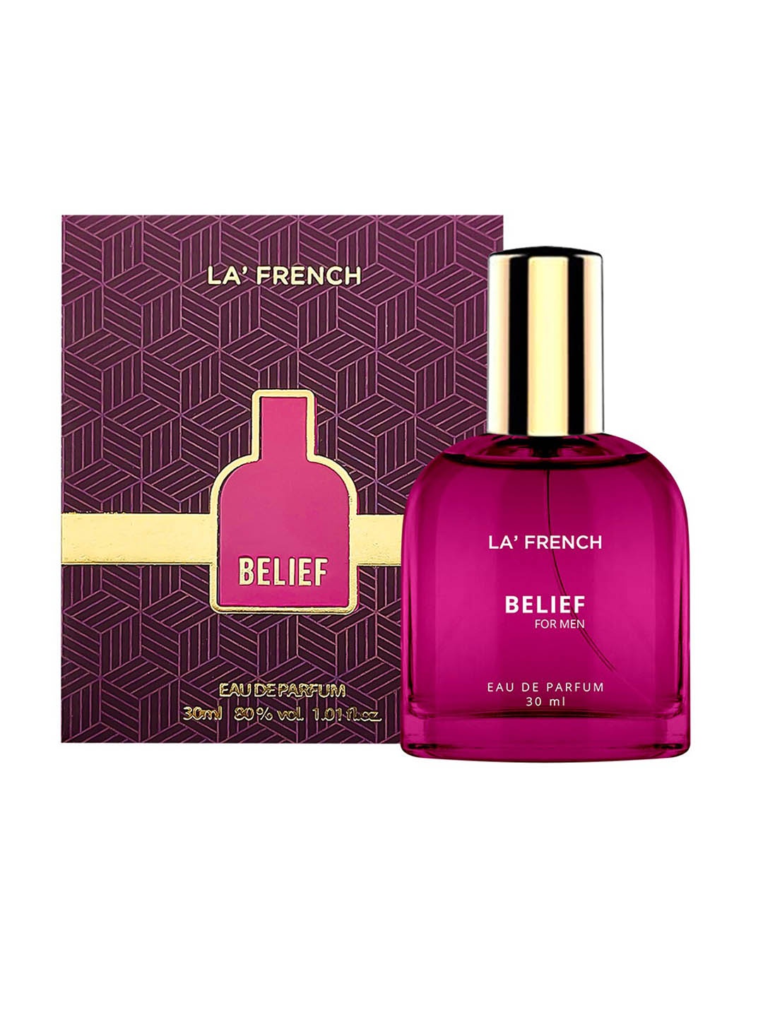 

La French Men Set Of 2 Belief-Bestow Eau De Parfum - 30ml Each, Pink
