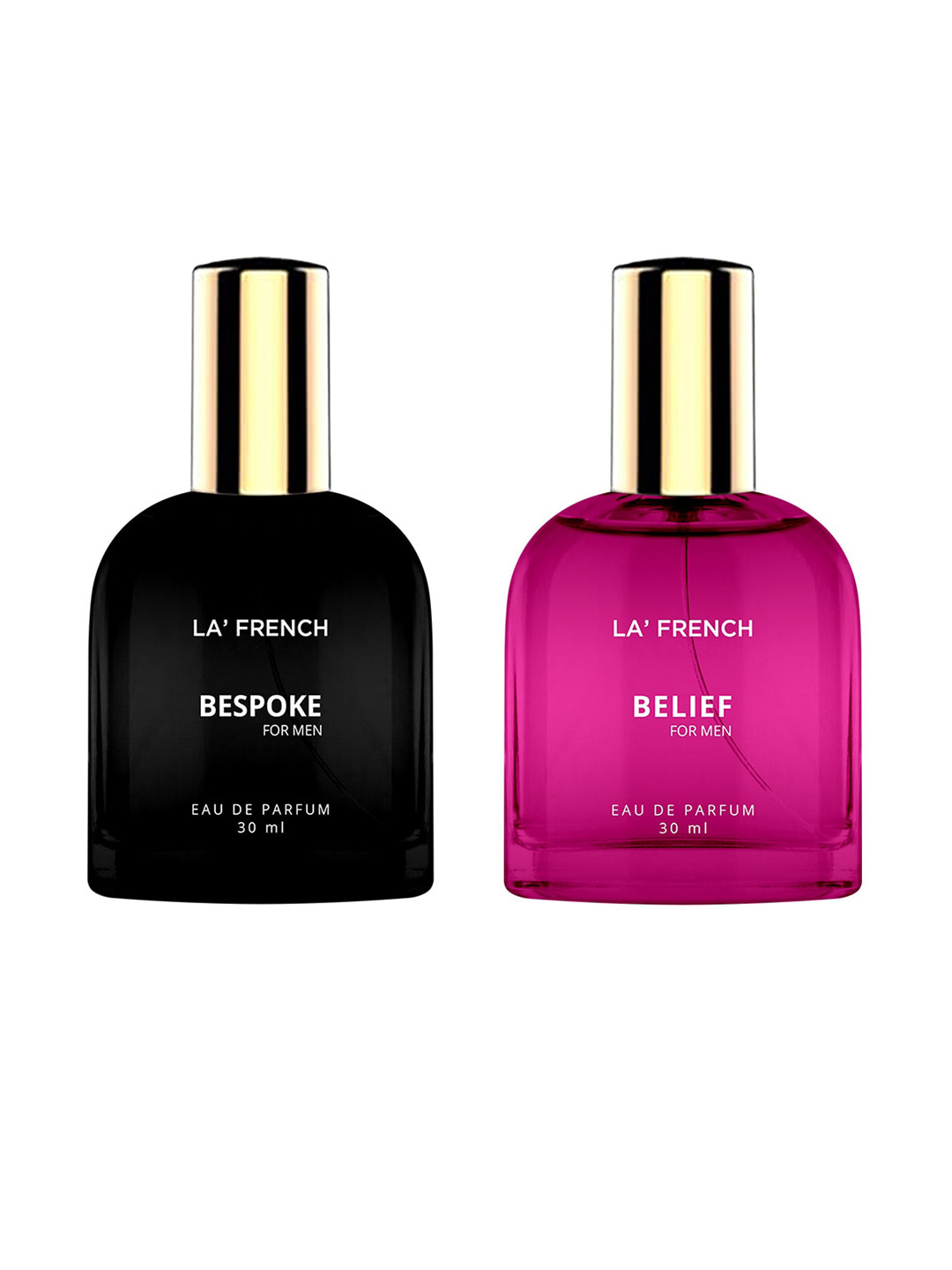

La French Men Set Of 2 Eau De Parfum 30ml Each - Bespoke & Belief, Black
