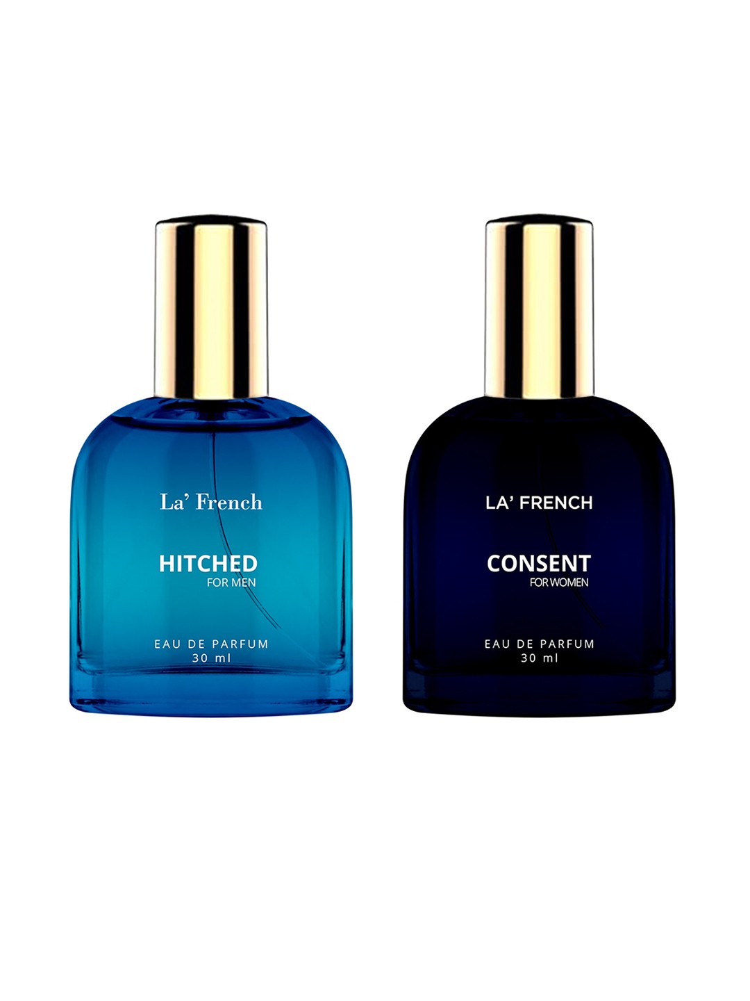 

La French 2-Pcs Hitched & Consent Long Lasting Eau De Parfum - 30ml Each, Blue