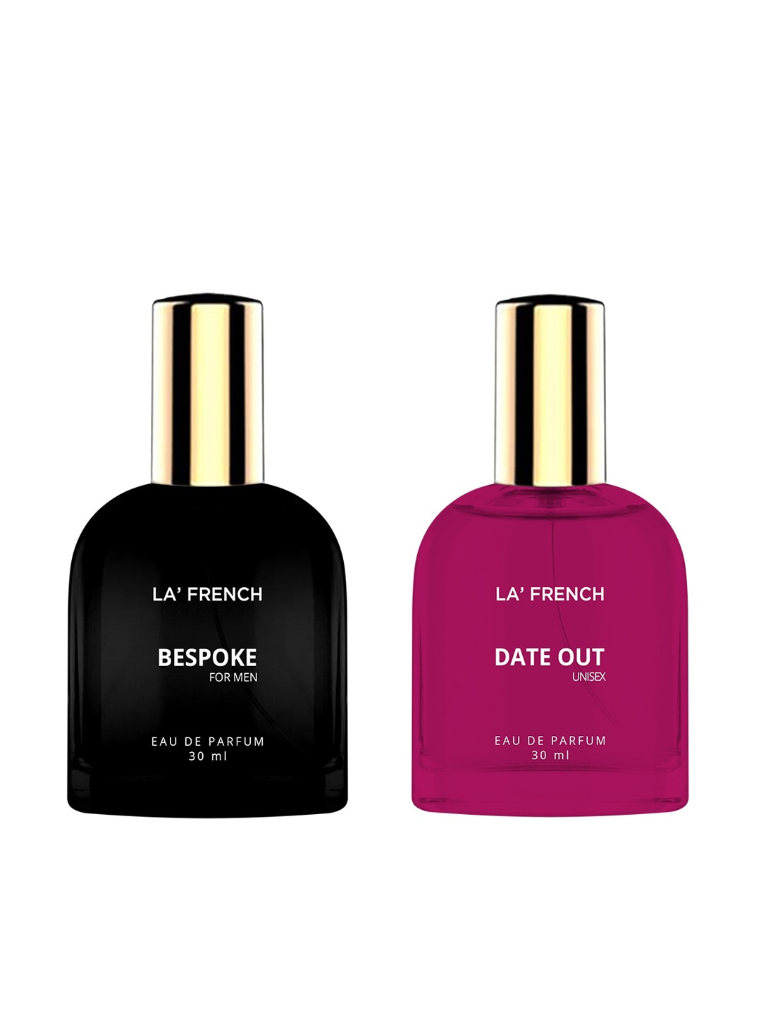 

La French Set Of 2 Bespoke & Date Out Eau De Parfum - 30ml Each, Black