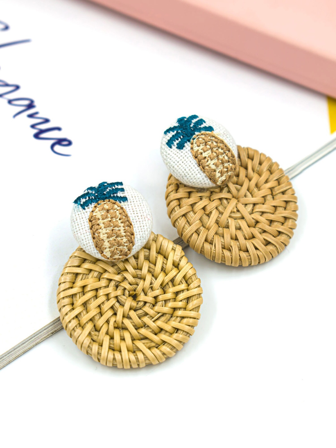 

Bellofox Circular Drop Earrings, Beige