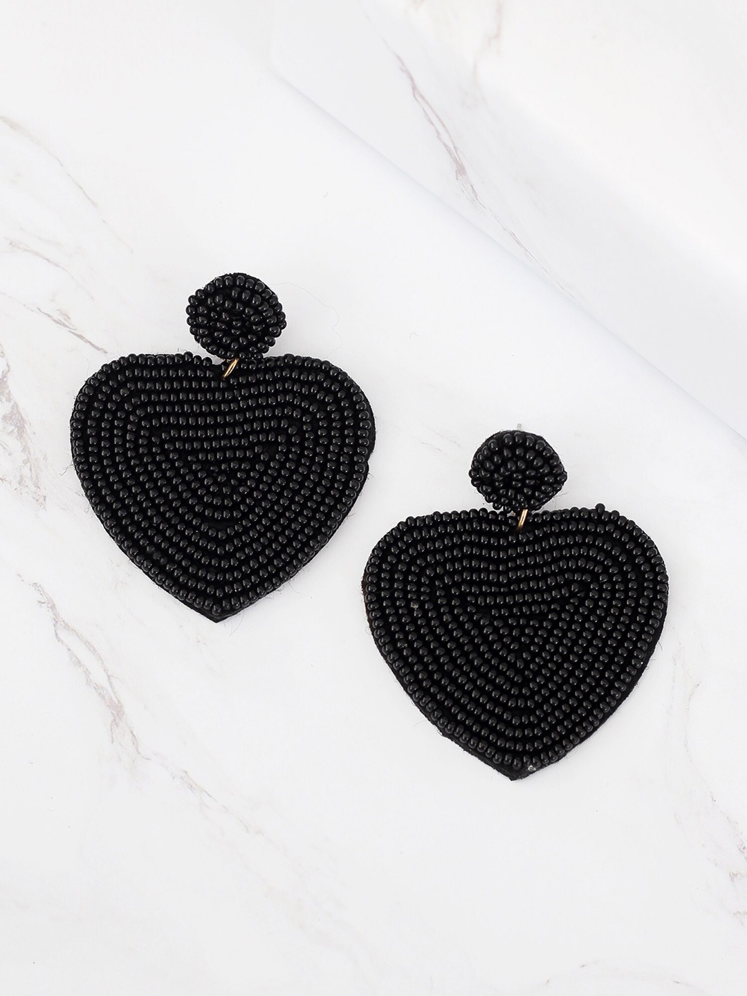 

Bellofox Heart Shaped Drop Earrings, Black