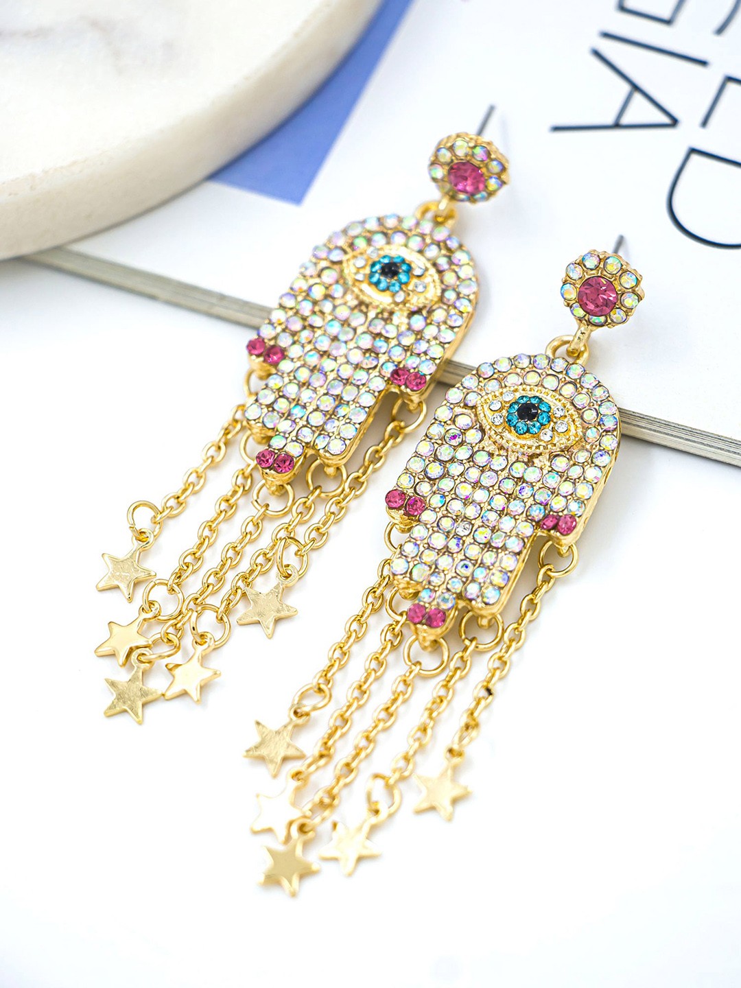 

Bellofox Gold Plated Contemporary Drop Earrings