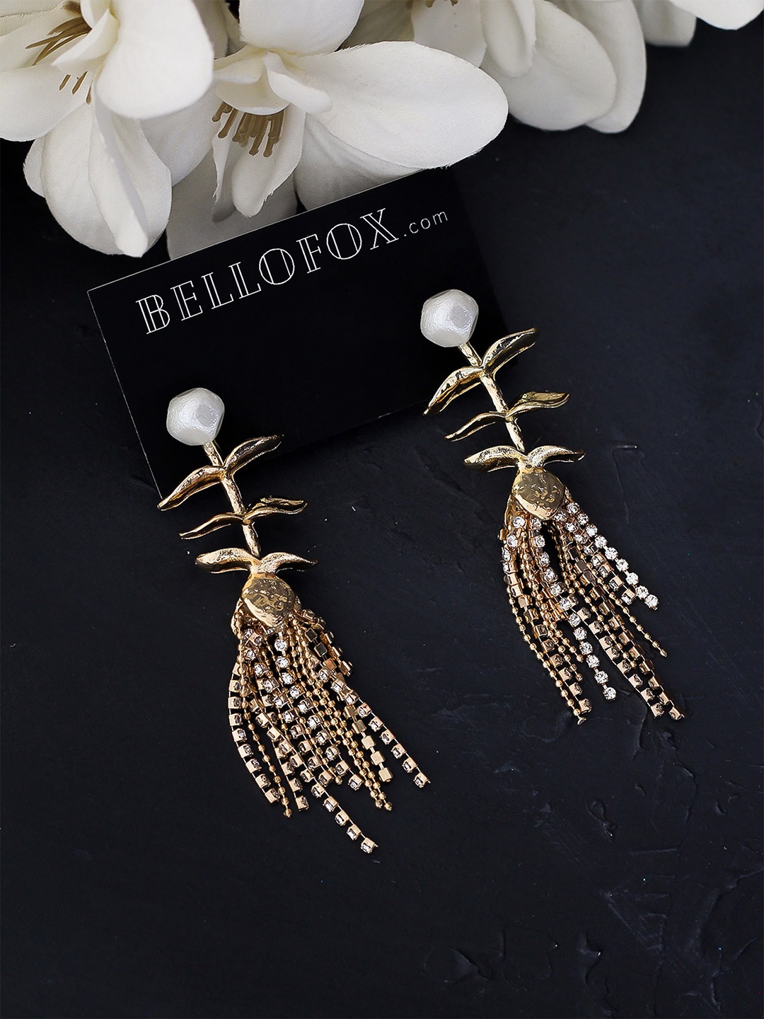 

Bellofox Gold-Plated Tasselled Drop Earrings
